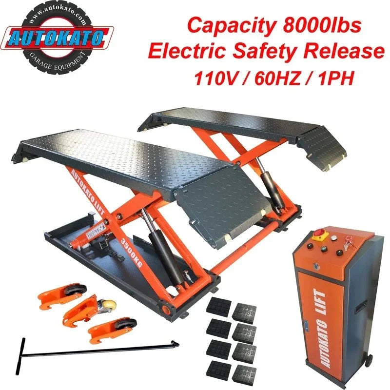 Katool KT-X85-Electric - Scissor Car Lift (8,000 lb, Mid-Rise)