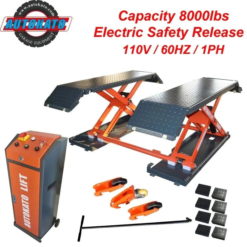 Katool KT-X85-Electric - Scissor Car Lift (8,000 lb, Mid-Rise)