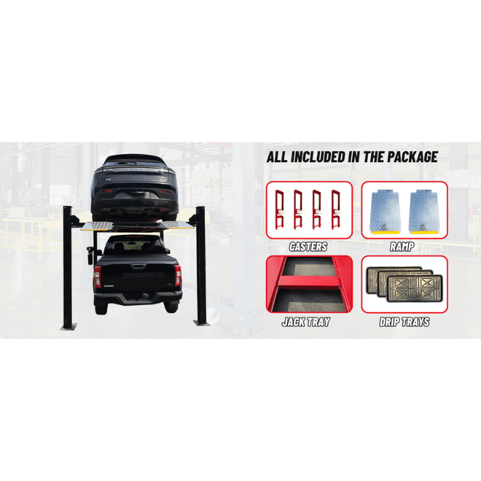 Katool 4 Post Storage Lift - 9,500lb Capacity | KT-4H950