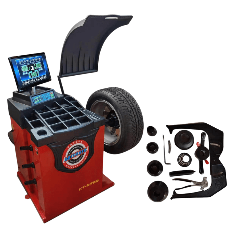Katool KT-B750 Wheel Balancer - Laser & Automatic Ruler