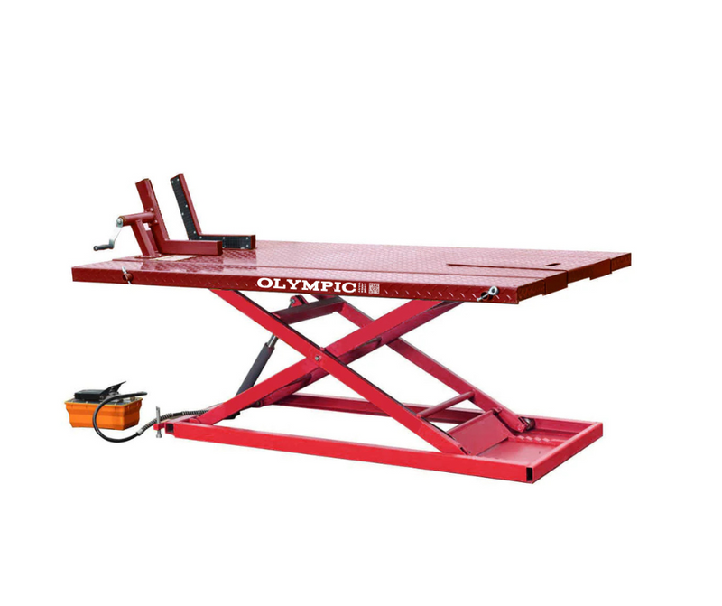 Model: HDML-15 / Gold Series Motorcycle | ATV Lift With Side Tables / Commercial Quality / 1,500 Lbs. Capacity / 10-Year Warranty / SHIPS FREE!