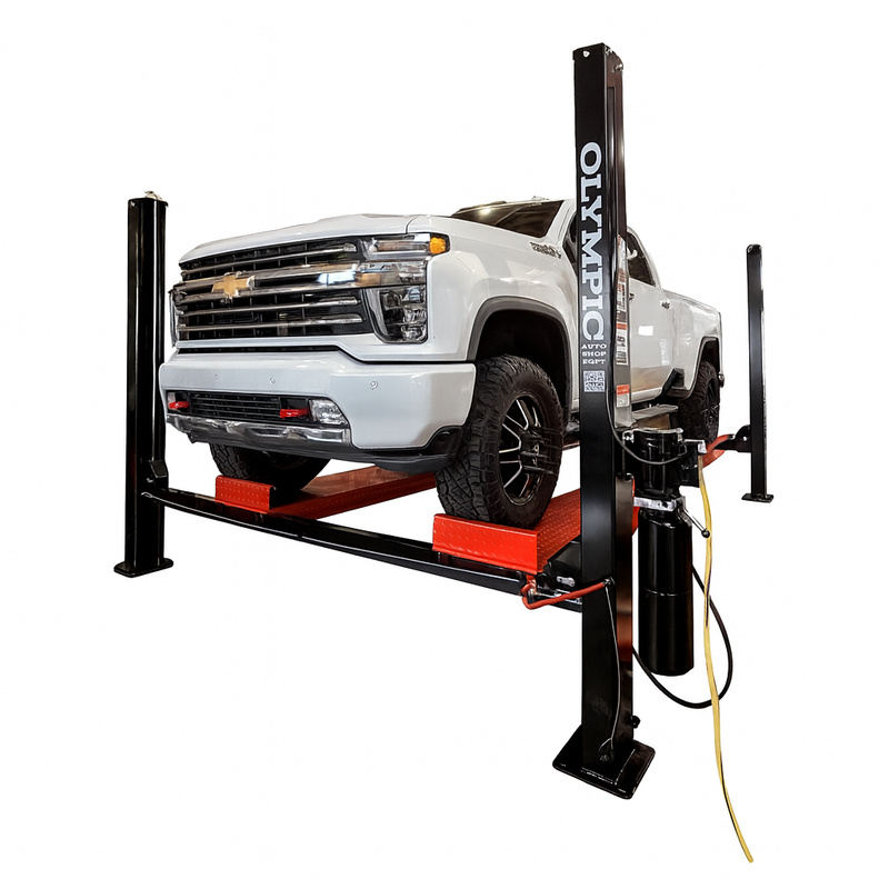 Olympic 4PXL-10 “The Dually” 10,000 lb Portable 4-Post Car & Truck Lift – Adjustable Width