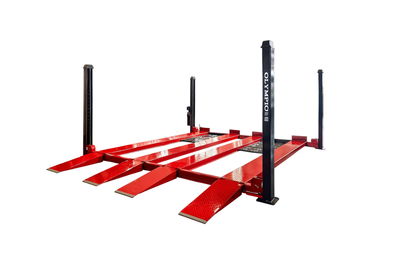 Olympic 4PXW-10 10,000 lb 4-Post Car Stacking Lift – 4-Vehicle Storage Lift with 78″ Clearance & 173″ Drive-Through Width