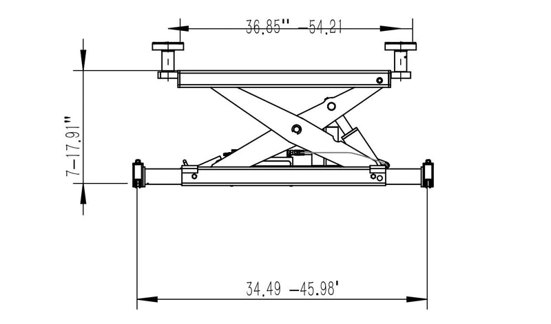 Olympic YZRCJ-7 7,000 lb Universal Rolling Bridge Jack