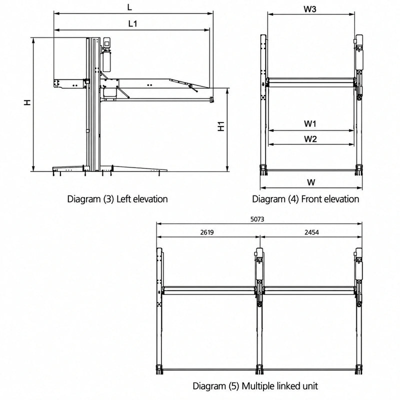Katool KT-P2700 - 2-Post Parking Lift (6,600 lb)