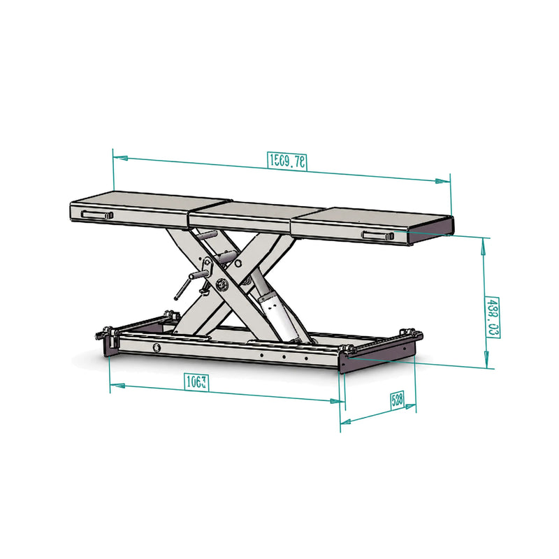 Katool KT-RJ50 - 5,000 lb Rolling Jack for Four-Post Lifts
