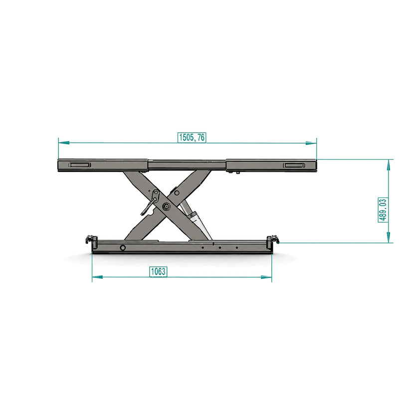 Katool KT-RJ50 - 5,000 lb Rolling Jack for Four-Post Lifts