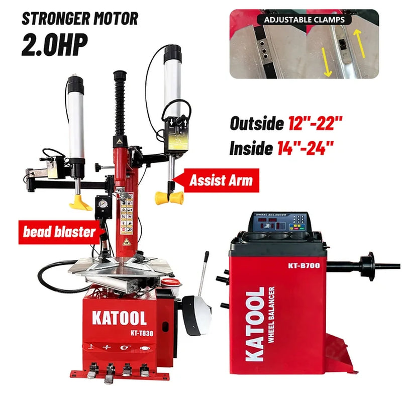 Katool KT-T830 + KT-B700 - Tire Changer and Balancer Combo