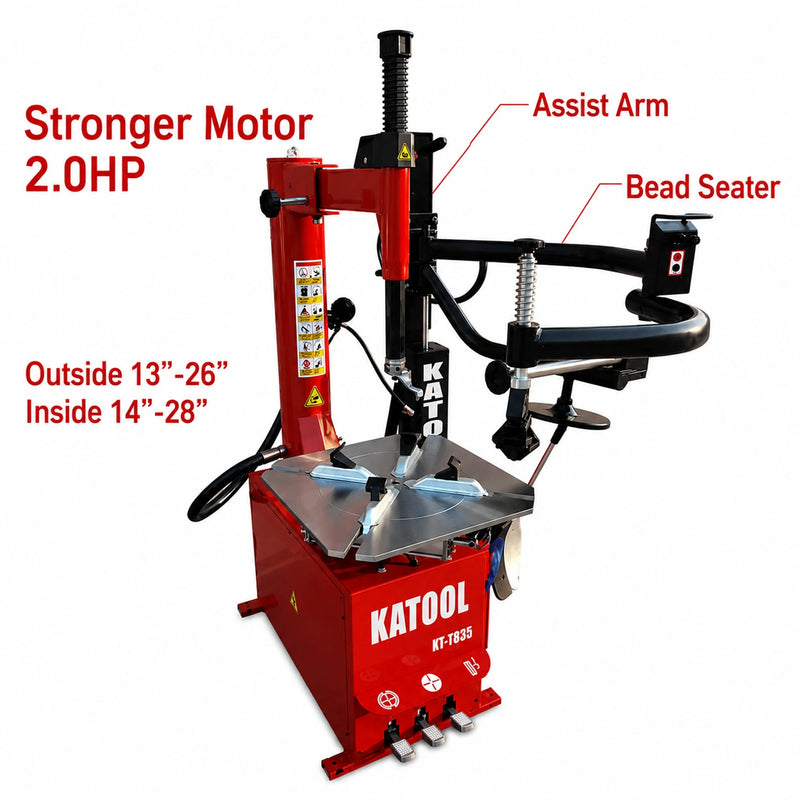 Katool KT-T835 + KT-B750 - Tire Changer and Balancer Combo