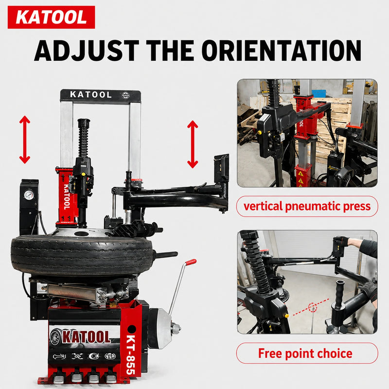 Katool KT-T855 - Tire Changer (Vertical Press)