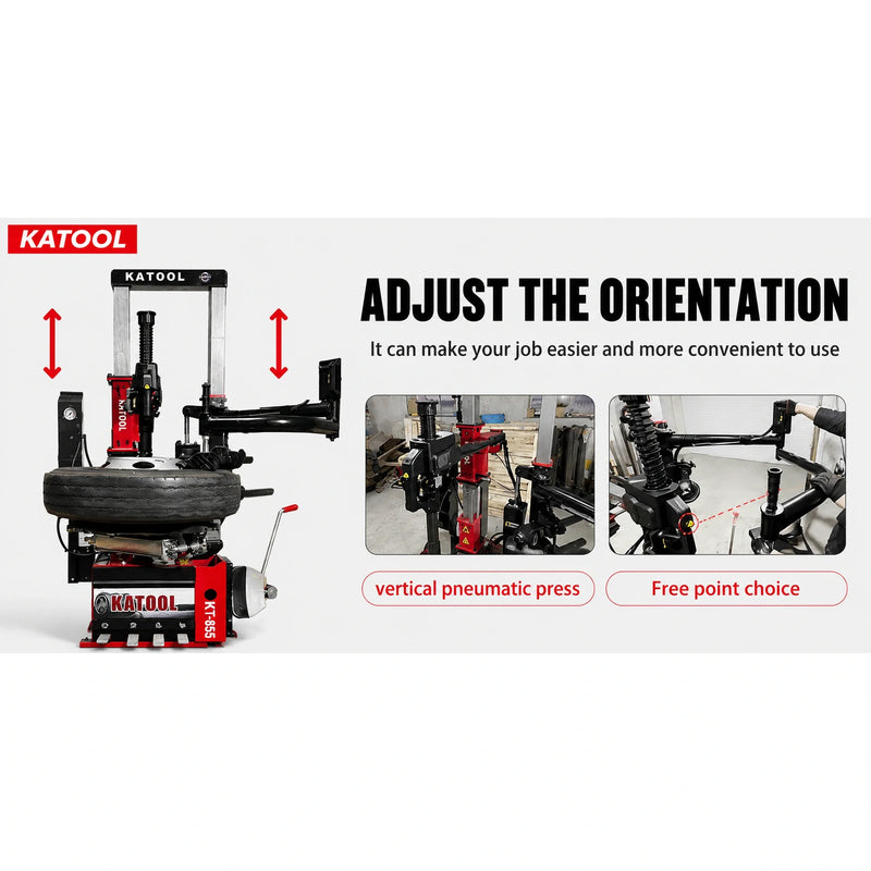 Katool KT-T855 - Tire Changer (Vertical Press)