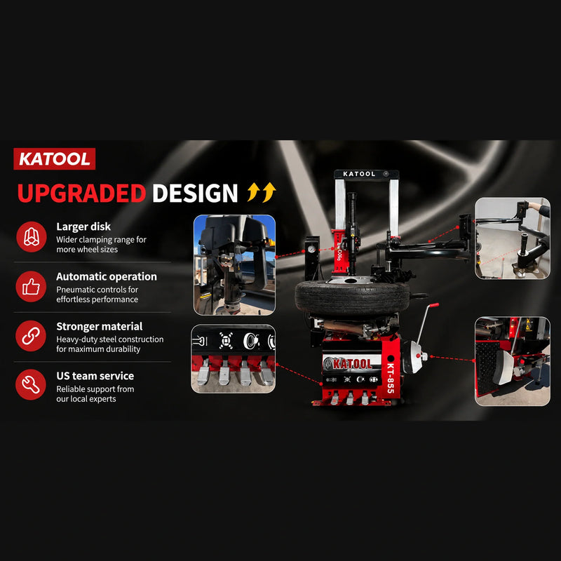 Katool KT-T855 - Tire Changer (Vertical Press)