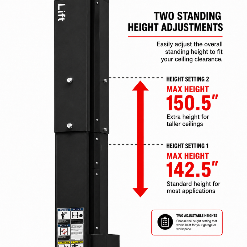Olympic 2PAS-10 10,000 lb. ALI-Certified Super Asymmetric 2-Post Car Lift