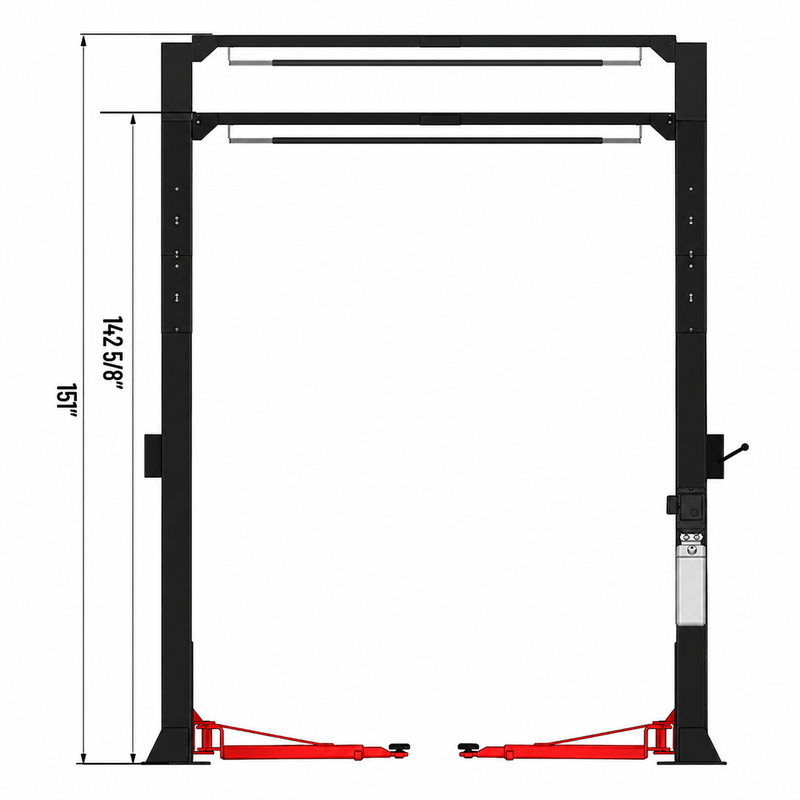 Olympic 2PAS-10 10,000 lb. ALI-Certified Super Asymmetric 2-Post Car Lift