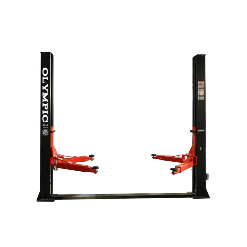 Olympic 2PBP-10 10,000 lb 2-Post Baseplate Car Lift – Asymmetric Arms
