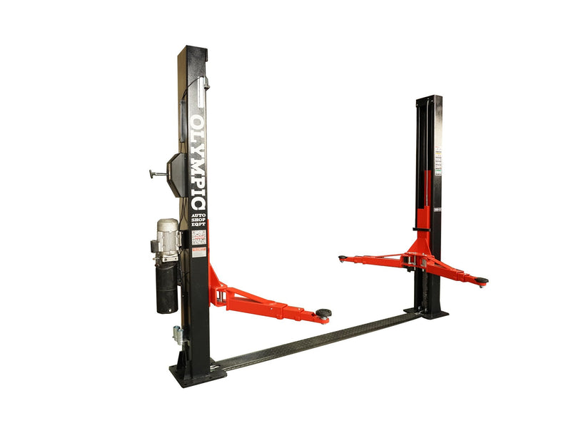 Olympic 2PBP-12 12,000 lb Heavy-Duty Base Plate 2-Post Vehicle Lift with 3-Stage Arms
