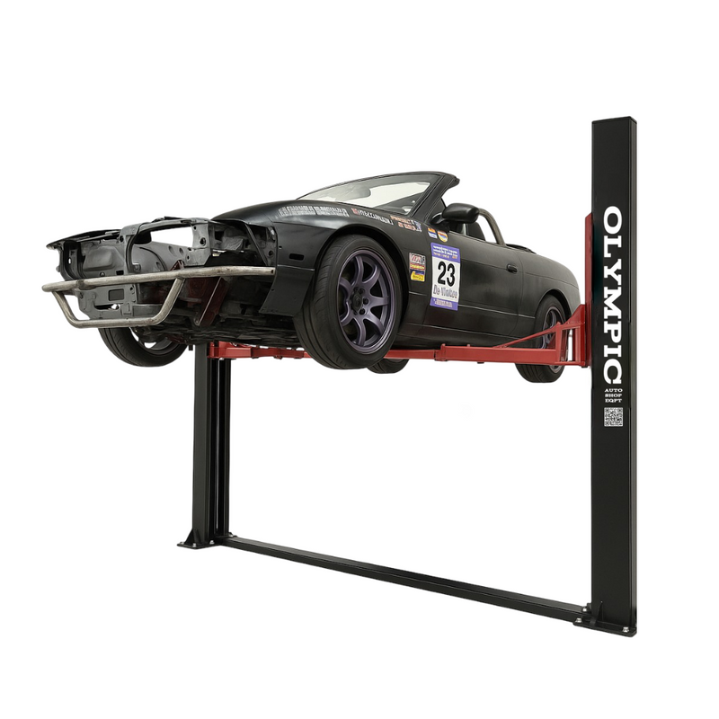 Olympic 2PBP-12 12,000 lb Heavy-Duty Base Plate 2-Post Vehicle Lift with 3-Stage Arms