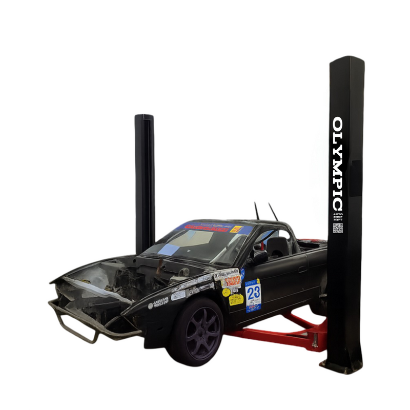 Olympic 2PBP-12 12,000 lb Heavy-Duty Base Plate 2-Post Vehicle Lift with 3-Stage Arms