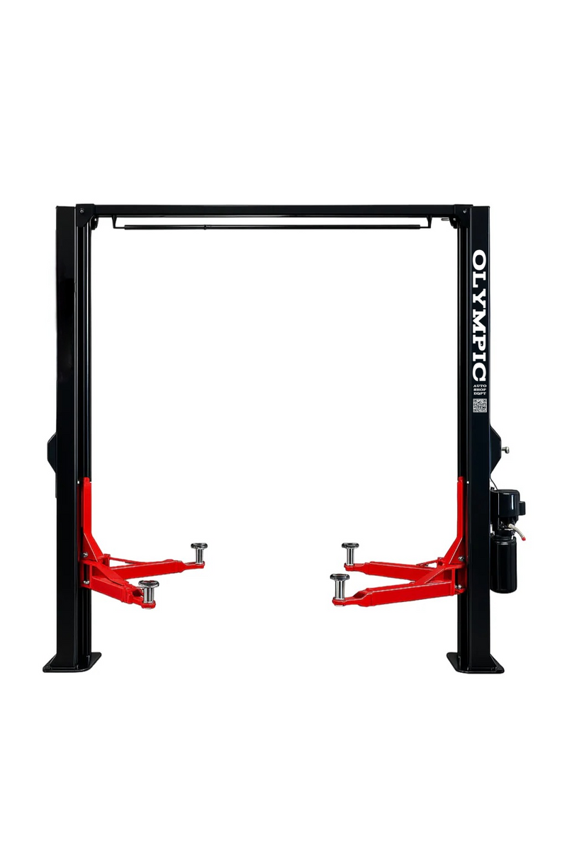 Olympic 2PCFXL-10 10,000 lb 2-Post Clear Floor Lift – 3-Stage Arms