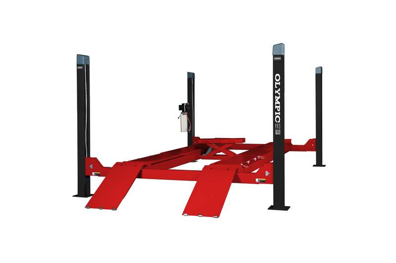 Olympic 4PHDXLA-12 12,000 lb. Heavy-Duty 4-Post Alignment Lift with Turntables & Slip Plates