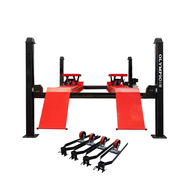 Olympic 4PXL-10B Bad Boy XL Portable 10,000 lb 4-Post Car Lift with Built-In 6,500 lb Scissor Jacks