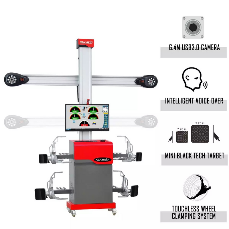 Olympic Essential Alignment Package – 10,000 lb 4-Post Alignment Lift with AS800 True 3D Touchless Alignment System