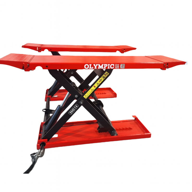 Olympic MRSL-75 7,500 lb Portable Mid-Rise Scissor Car Lift – 39" Lift Height, 110V, 3HP